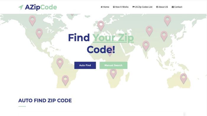 zip code look up by area code
